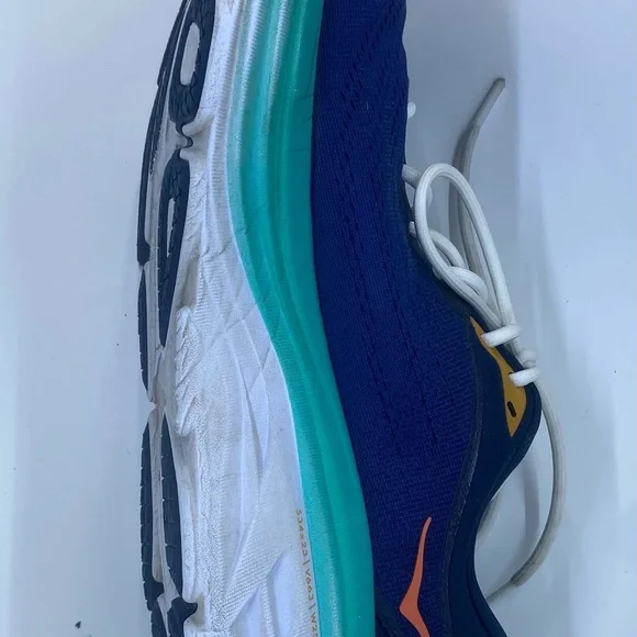 HOKA One One Bondi 8 Running Shoes Navy Teal Orange Women’s Size 9.5 - Picture 4 of 12